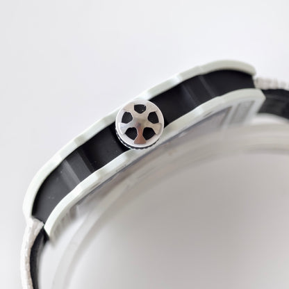 Umi Maker's RM67-02 UAE White Ceramic Black/Red/Green Skeleton Dial on Nylon strap CRMA7 Clone V2