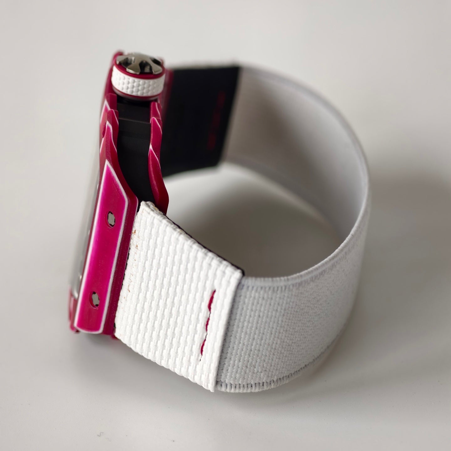 Umi Maker's RM67-02 Red NTPT Mutaz Red Skeleton Dial on Nylon strap CRMA7 Clone V2