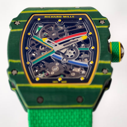Umi Maker's RM67-02 Green NTPT Brazil Blue/Red/Green Skeleton Dial on Nylon strap CRMA7 Clone V2