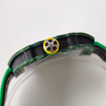 Umi Maker's RM67-02 Green NTPT Brazil Blue/Red/Green Skeleton Dial on Nylon strap CRMA7 Clone V2