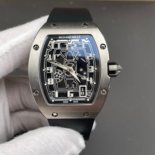 RM67-01 V2 Best Edition Skeleton Dial on Black Rubber Strap CRMA6 V2