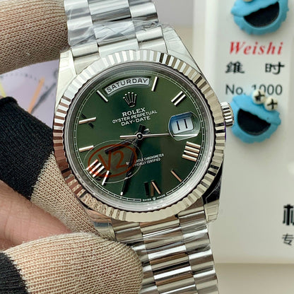 DayDate 40 228239 VSF 1:1 Best Edition Green Roman Dial on President Bracelet VS3255 V2
