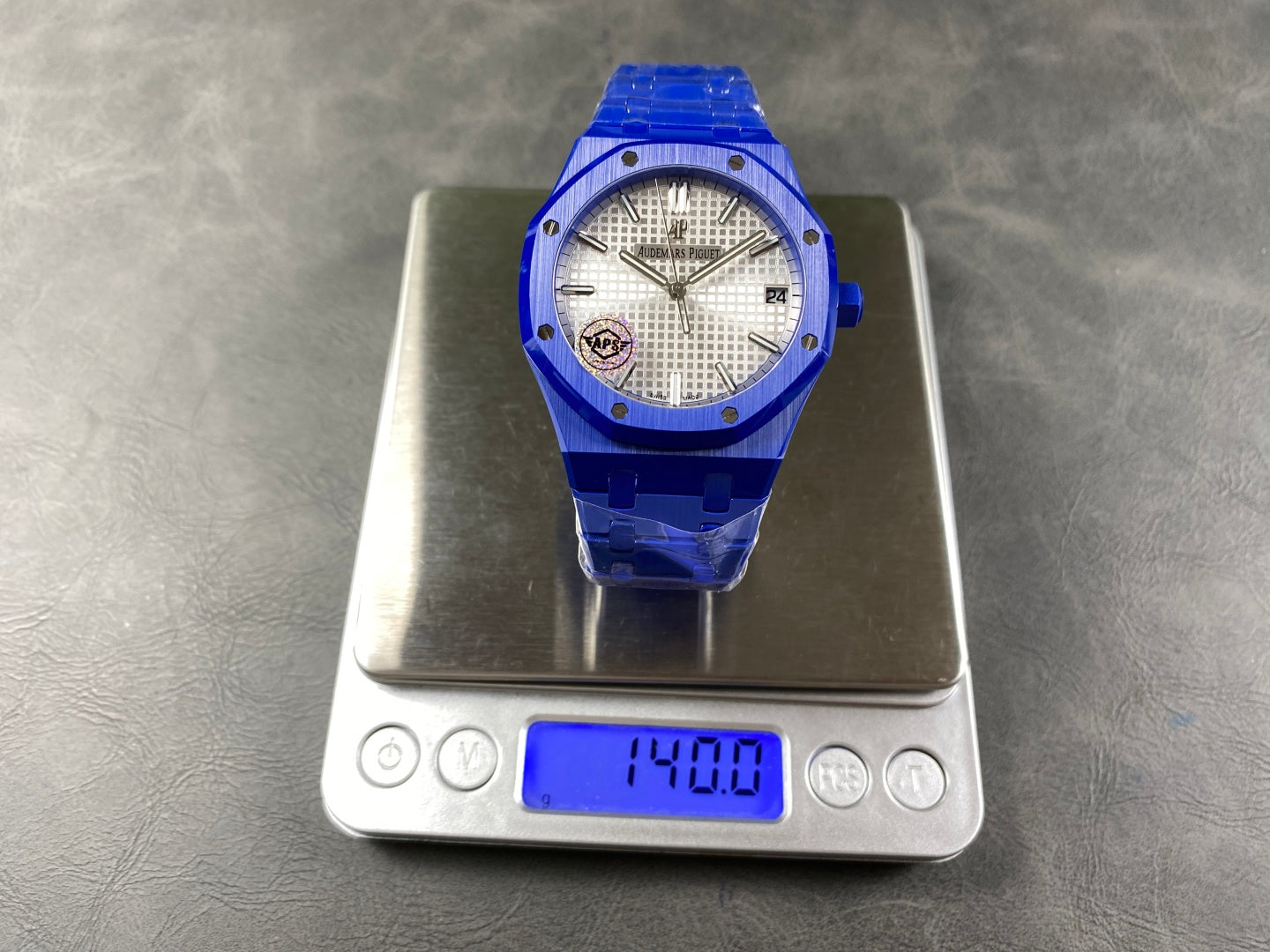 Royal Oak 15500 Blue Ceramic APSF 1:1 Best Edition Silver Dial on Blue Ceramic Bracelet SA4302 Super Clone