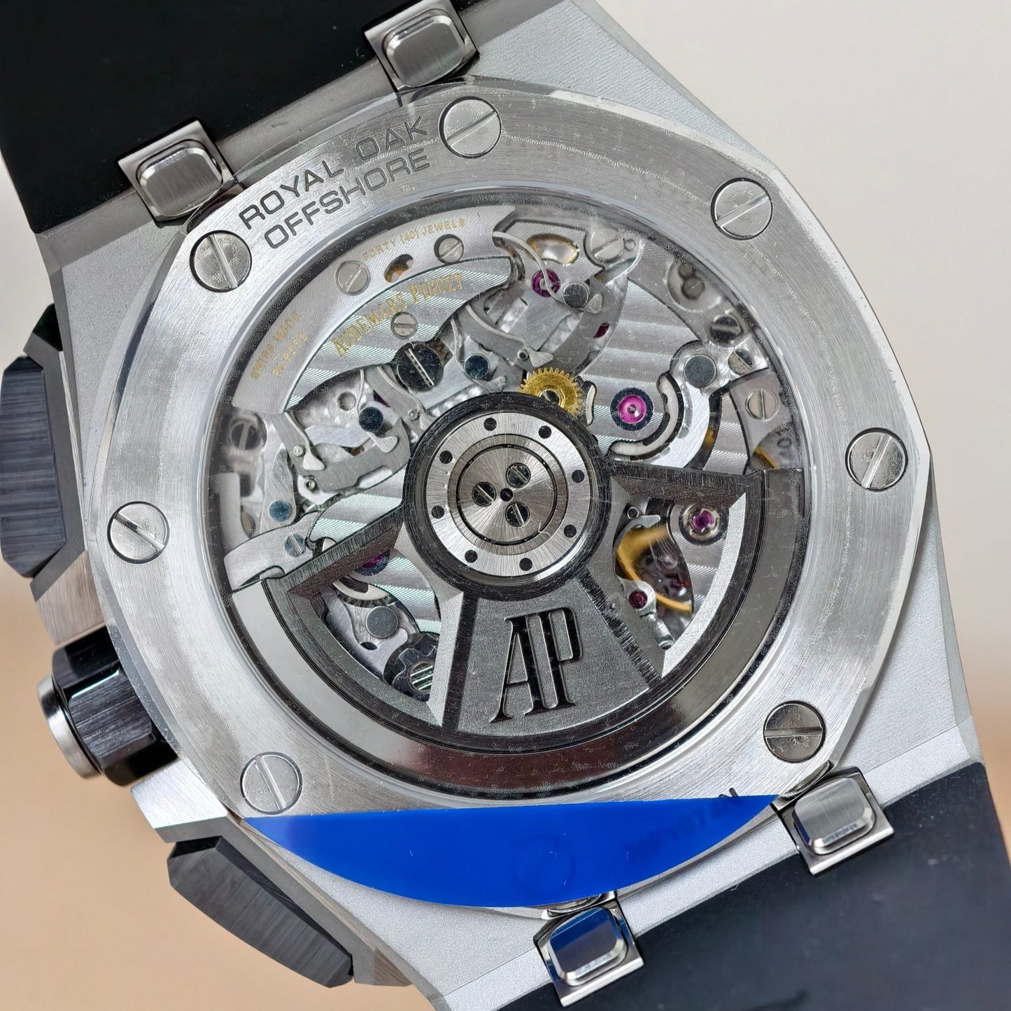 Royal Oak Offshore 26420 SS APSF 1:1 Best Edition Blue/Silver Dial on Black Rubber Strap SA4401 Super Clone