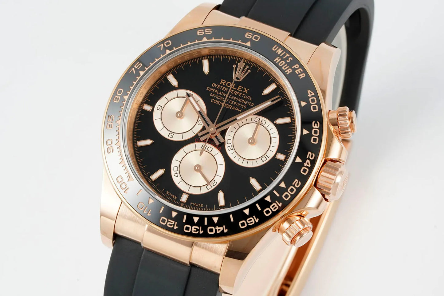 Daytona 126515 ERF Best Edition Black/RG Dial on Oysterflex Strap JH4131 (Free Sprung)