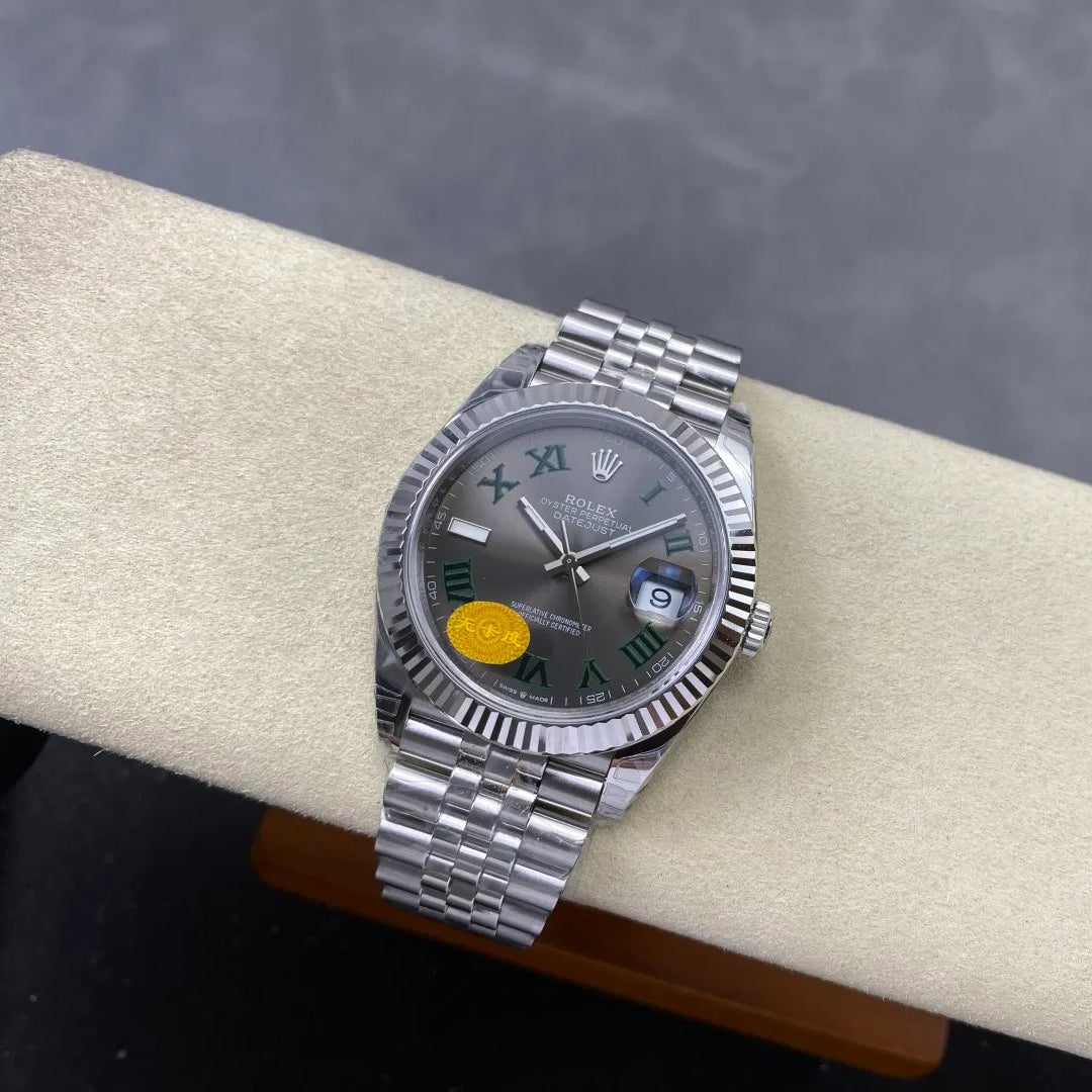 Datejust 41 126334 904L SS VSF 1:1 Best Edition Gray Roman Dial on Jubilee Bracelet VS3235 V2s (Free Sprung) Weighted