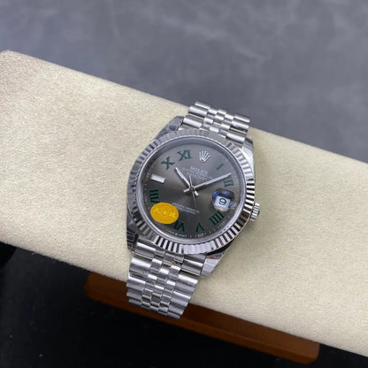 Datejust 41 126334 904L SS VSF 1:1 Best Edition Gray Roman Dial on Jubilee Bracelet VS3235 V2s (Free Sprung) Weighted