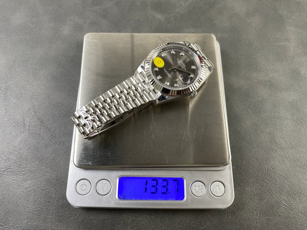 Datejust 41 126334 904L SS VSF 1:1 Best Edition Gray Diamond Dial on Jubilee Bracelet VS3235 V2s (Free Sprung) Weighted