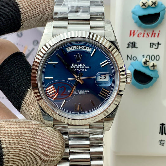 DayDate 40 228239 VSF 1:1 Best Edition Blue Roman Dial on President Bracelet VS3255 V2