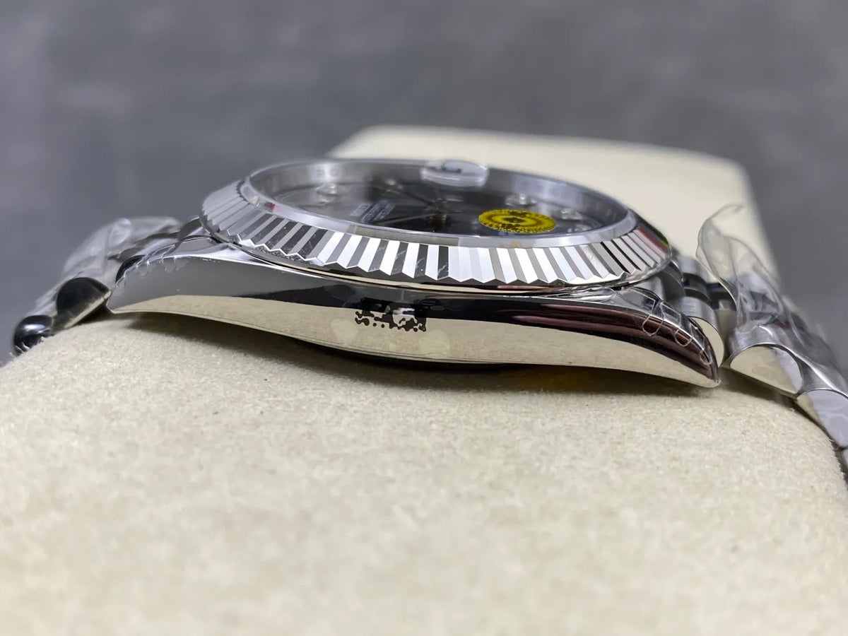 Datejust 41 126334 904L SS VSF 1:1 Best Edition Gray Diamond Dial on Jubilee Bracelet VS3235 V2s (Free Sprung) Weighted