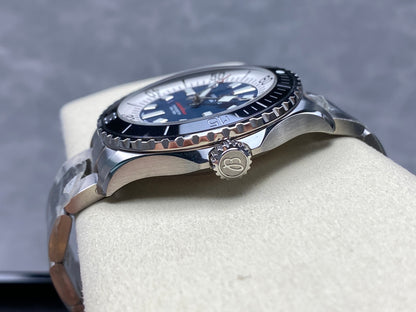 SuperOcean Automatic 44 SS Black Bezel TF 1:1 Best Edition Blue Dial on SS Bracelet A2824