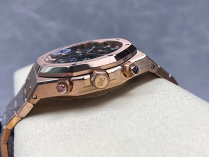 Royal Oak Chrono 26240 RG APSF 1:1 Best Edition Green Dial on RG Bracelet SA4401 Super Clone V2 (Free Sprung)