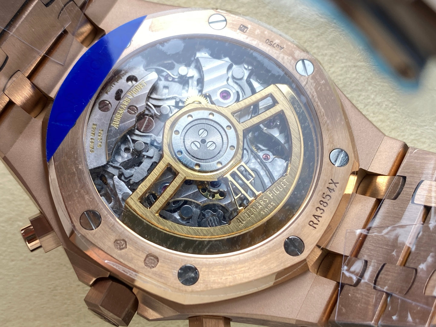 Royal Oak Chrono 26240 RG APSF 1:1 Best Edition Green Dial on RG Bracelet SA4401 Super Clone V2 (Free Sprung)