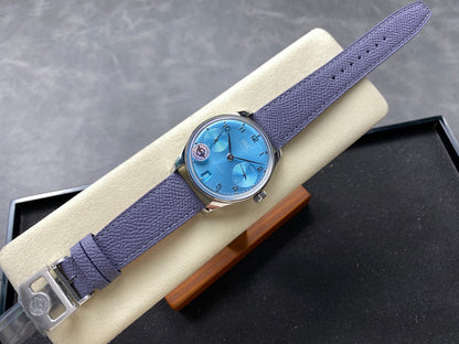 Portugieser Automatic 42mm SS APSF 1:1 Best Edition Ice Blue Dial on Purple Leather Strap A52010