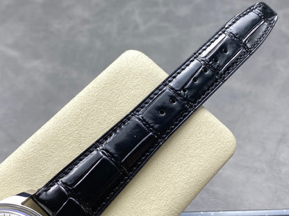 Portugieser Automatic 42mm SS APSF 1:1 Best Edition White Dial RG Marker on Black Leather Strap A52010