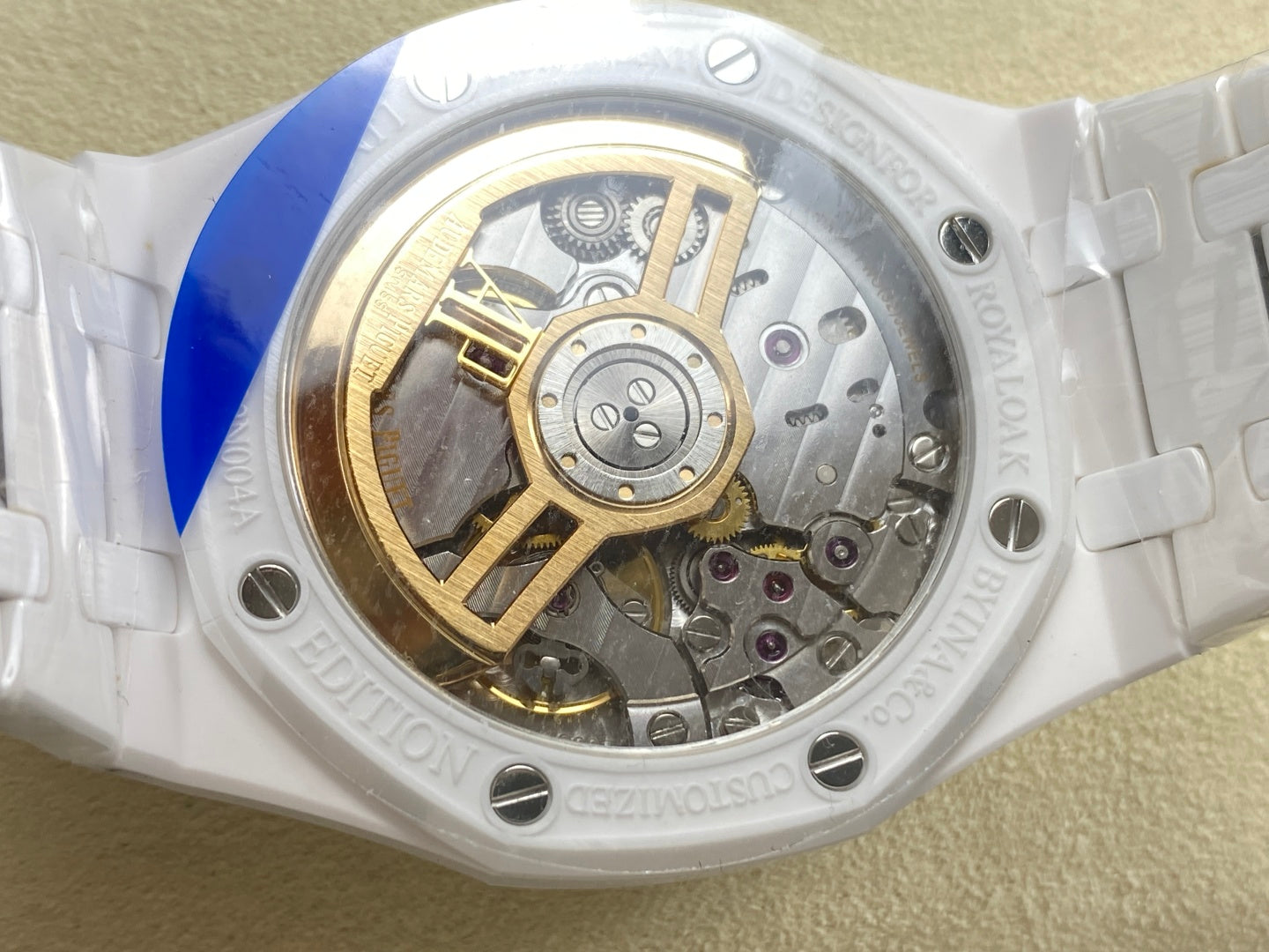 Royal Oak 15500 White Ceramic APSF 1:1 Best Edition Black Dial on White Ceramic Bracelet SA4302 Super Clone