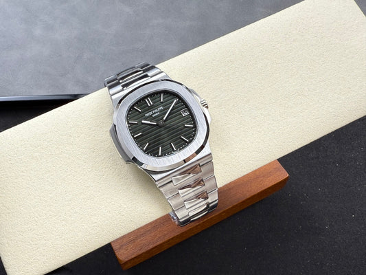 Nautilus 5711/1A SS DDF 1:1 Best Edition Green Textured Dial On SS Bracelet Super Clone DD330
