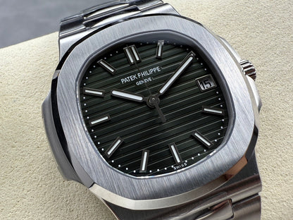 Nautilus 5711/1A SS DDF 1:1 Best Edition Green Textured Dial On SS Bracelet Super Clone DD330