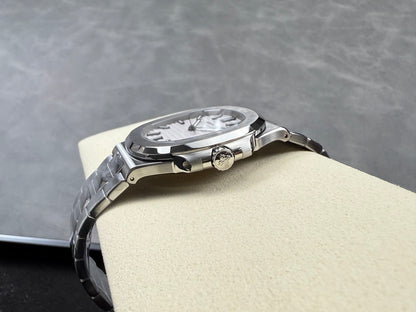 Nautilus 5711/1A SS DDF 1:1 Best Edition White Textured Dial On SS Bracelet Super Clone DD330