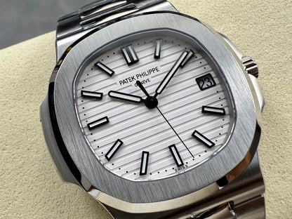 Nautilus 5711/1A SS DDF 1:1 Best Edition White Textured Dial On SS Bracelet Super Clone DD330