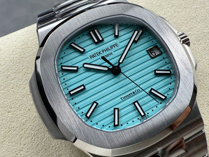 Nautilus 5711/1A SS DDF 1:1 Best Edition Tiffany Blue Textured Dial On SS Bracelet Super Clone DD330