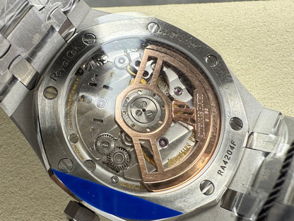 Royal Oak 41mm 15510BC SS ZF 1:1 Best Edition Ice Blue Textured Dial on SS Bracelet SA4302 Super Clone V3