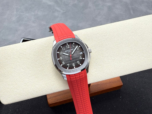 Aquanaut 5167 Singapore 2019 SS DDF 1:1 Best Edition Gray Dial On Red Strap Super Clone DD330
