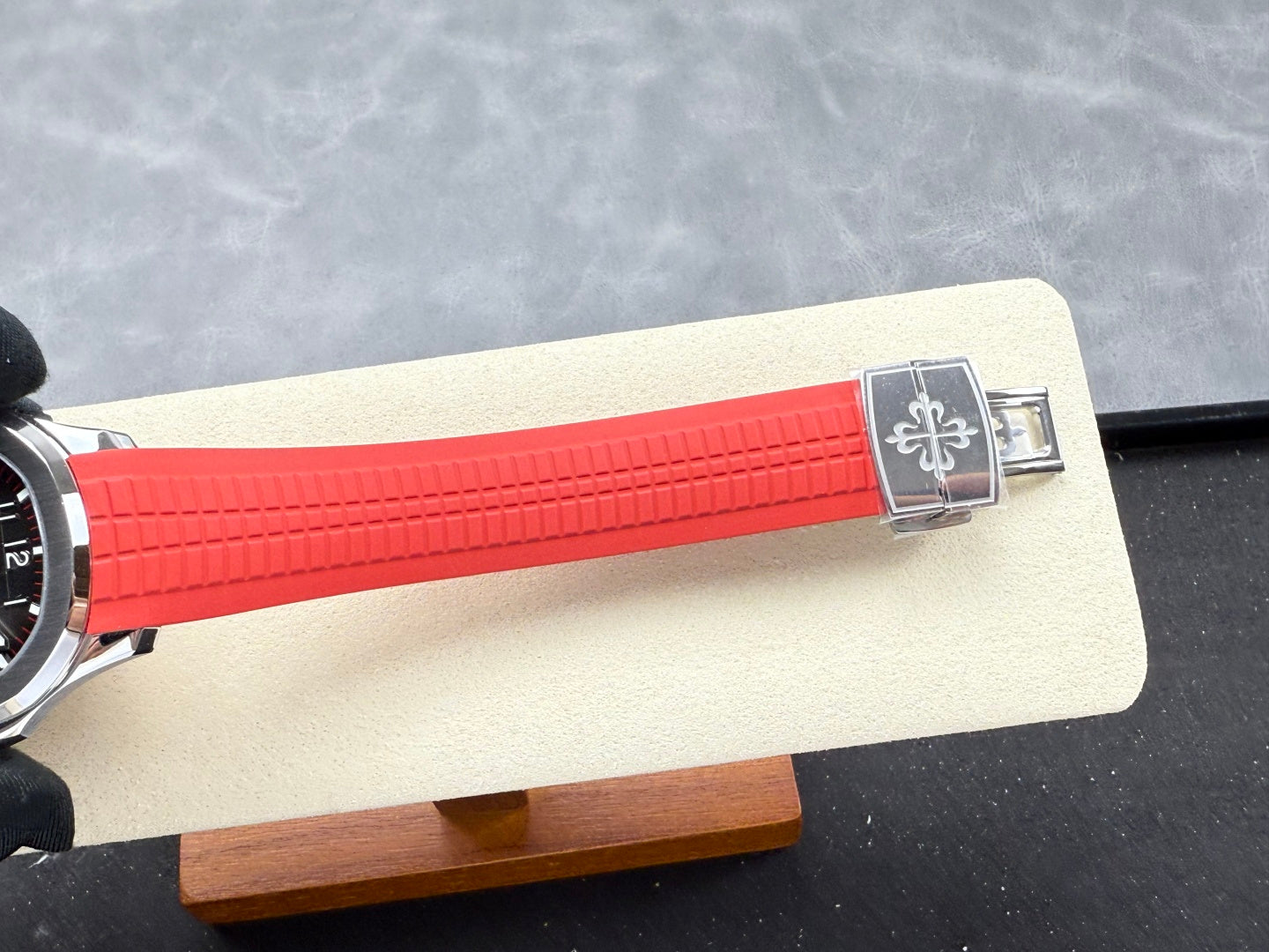Aquanaut 5167 Singapore 2019 SS DDF 1:1 Best Edition Gray Dial On Red Strap Super Clone DD330