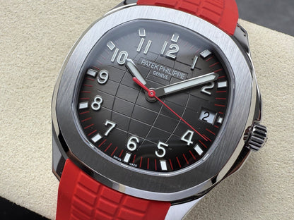 Aquanaut 5167 Singapore 2019 SS DDF 1:1 Best Edition Gray Dial On Red Strap Super Clone DD330