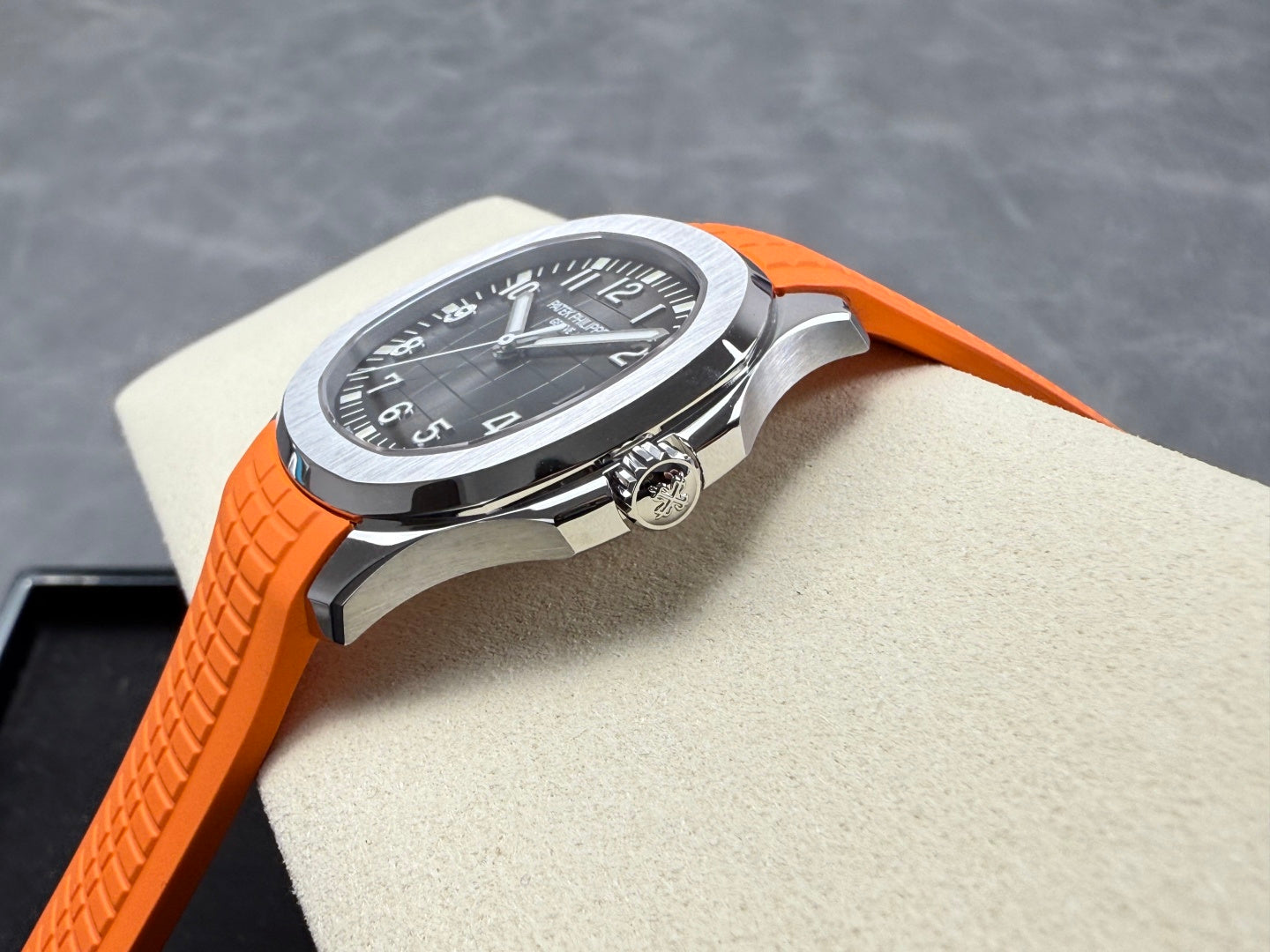 Aquanaut 5167 SS DDF 1:1 Best Edition Gray Dial On Orange Strap Super Clone DD330
