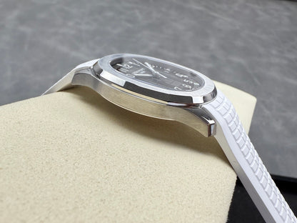 Aquanaut 5167 SS DDF 1:1 Best Edition Gray Dial On White Strap Super Clone DD330