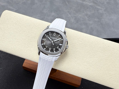 Aquanaut 5167 SS DDF 1:1 Best Edition Gray Dial On White Strap Super Clone DD330