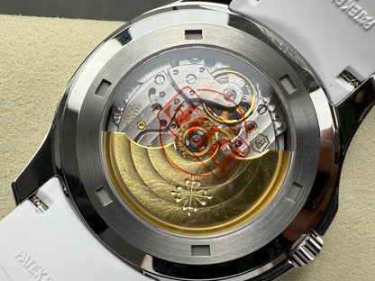 Aquanaut 5167 SS DDF 1:1 Best Edition Gray Dial On White Strap Super Clone DD330