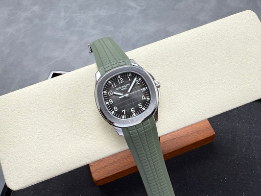 Aquanaut 5167 SS DDF 1:1 Best Edition Gray Dial On Green Strap Super Clone DD330