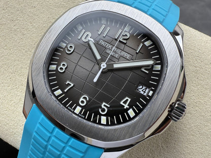 Aquanaut 5167 SS DDF 1:1 Best Edition Gray Dial On Blue Strap Super Clone DD330