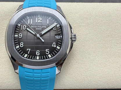 Aquanaut 5167 SS DDF 1:1 Best Edition Gray Dial On Blue Strap Super Clone DD330