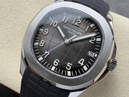 Aquanaut 5167 SS DDF 1:1 Best Edition Gray Dial On Black Strap Super Clone DD330