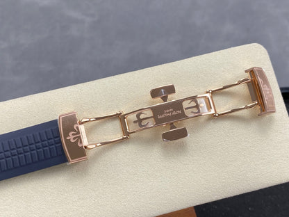 Aquanaut 5167 RG DDF 1:1 Best Edition Blue Dial On Blue Rubber Strap Super Clone DD330 (Gain Weight)