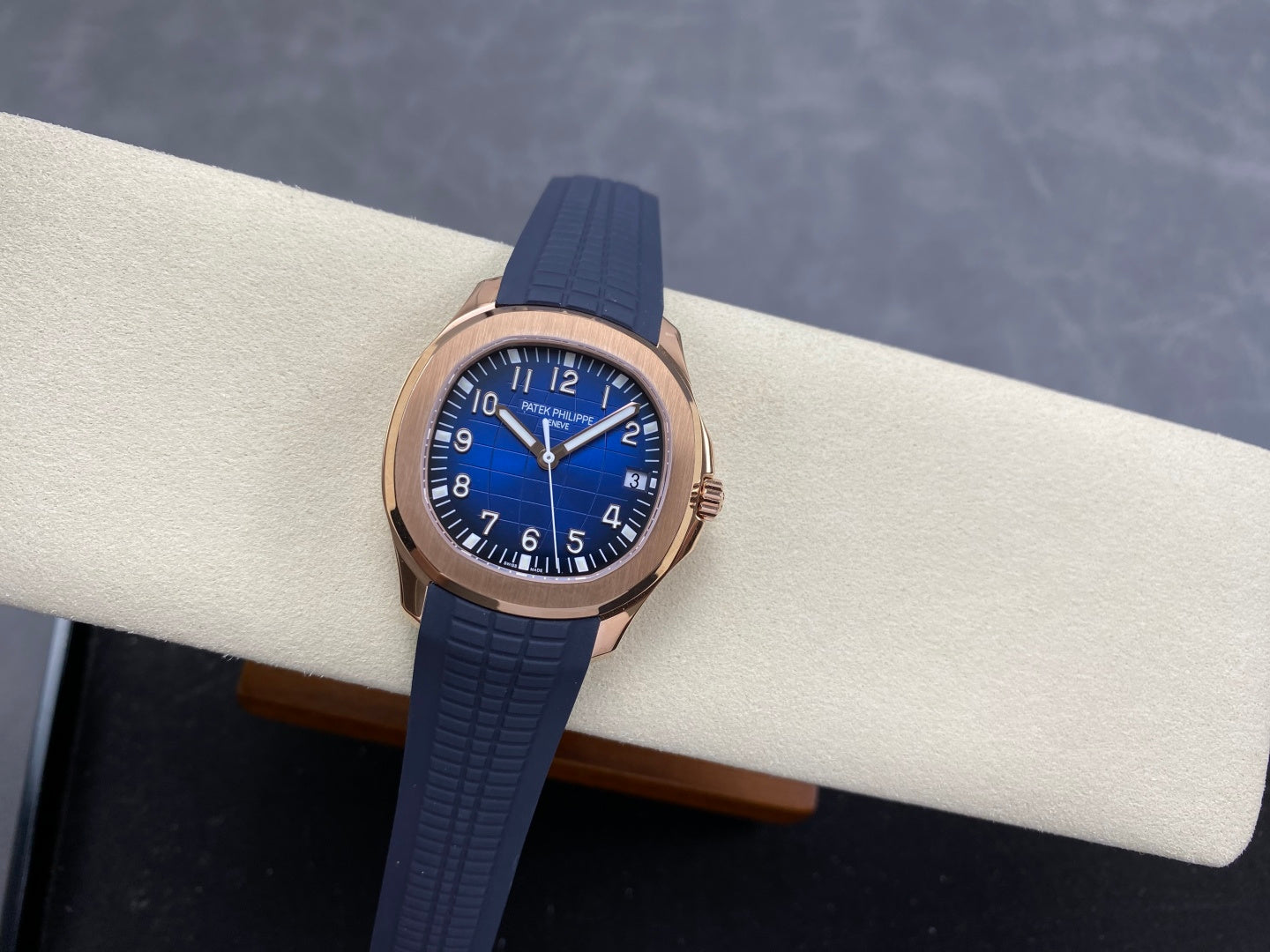 Aquanaut 5167 RG DDF 1:1 Best Edition Blue Dial On Blue Rubber Strap Super Clone DD330 (Gain Weight)