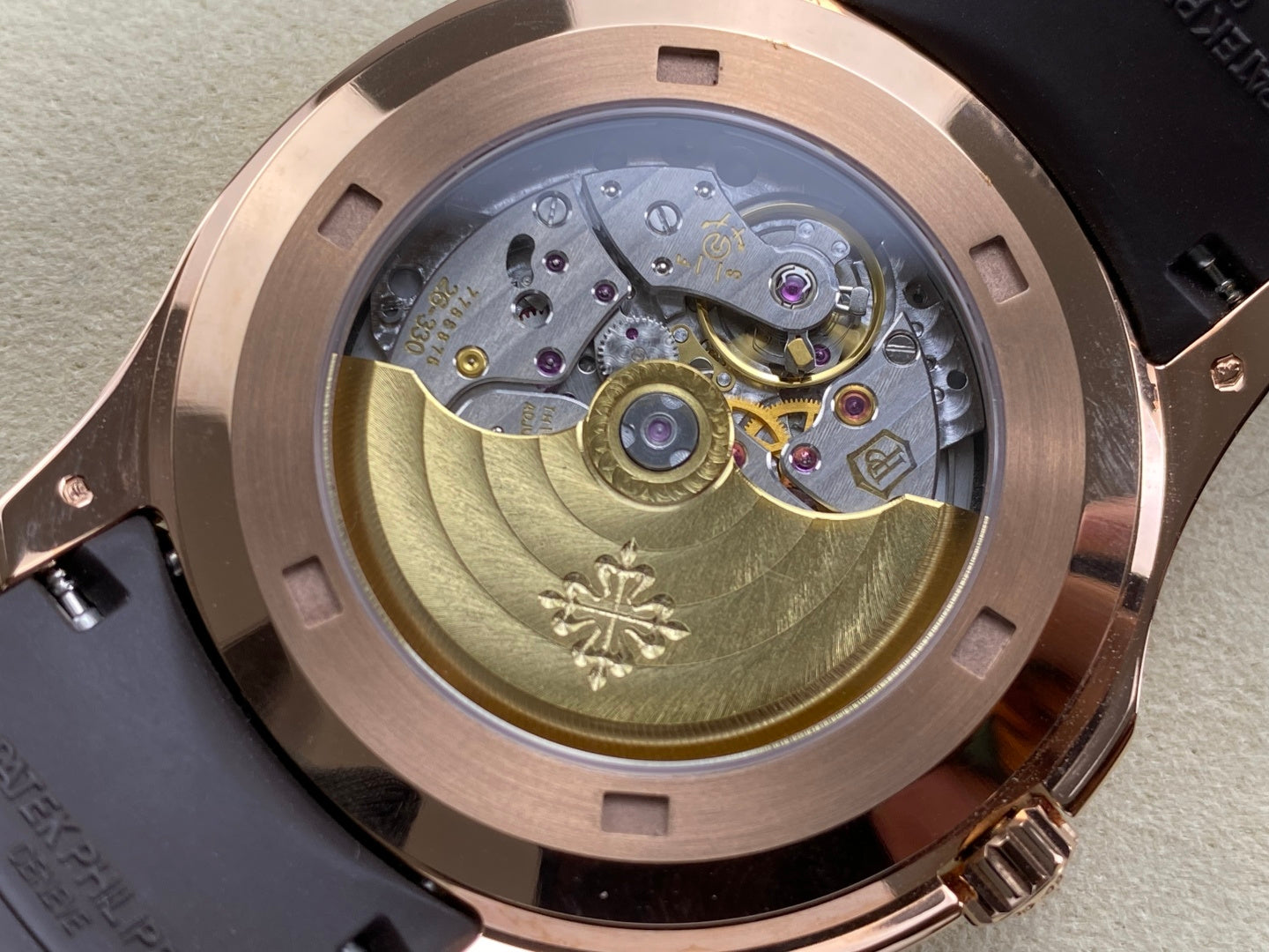 Aquanaut 5167 RG DDF 1:1 Best Edition Brown Dial On Brown Rubber Strap Super Clone DD330 (Gain Weight)