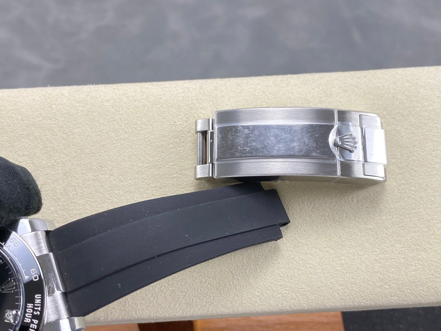 Daytona 126519 ARF 1:1 Best Edition Black/Silver Diamonds Dial on Oysterflex Strap DD4131 (Weighted)