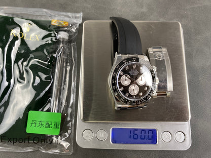 Daytona 126519 ARF 1:1 Best Edition Black/Silver Diamonds Dial on Oysterflex Strap DD4131 (Weighted)