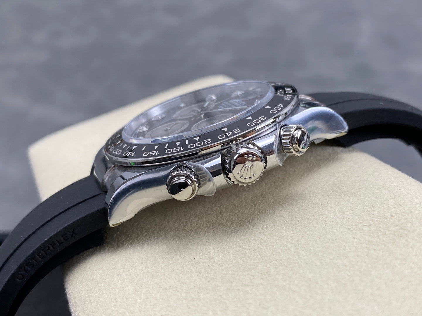 Daytona 126519 ARF 1:1 Best Edition Black/Silver Diamonds Dial on Oysterflex Strap DD4131 (Weighted)