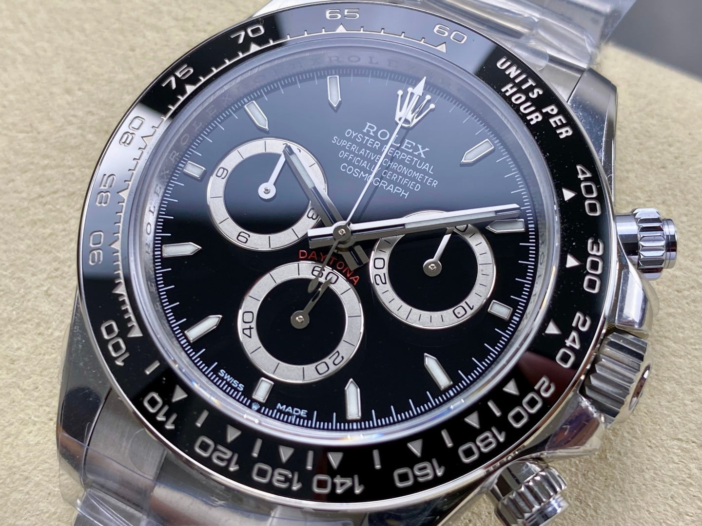 Daytona 126500 UFO 1:1 Best Edition 904L Steel Black Dial on SS Braclet UF4131 (Free Sprung)