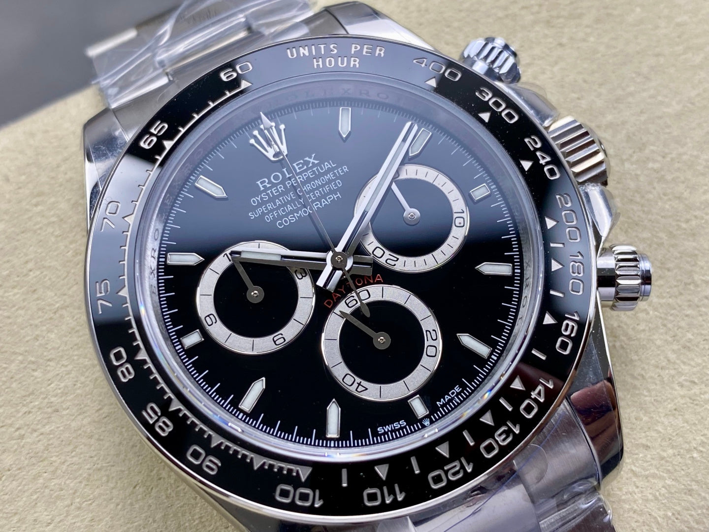 Daytona 126500 UFO 1:1 Best Edition 904L Steel Black Dial on SS Braclet UF4131 (Free Sprung)