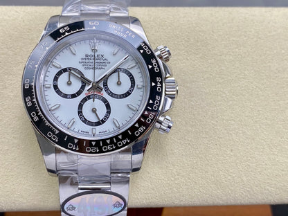Daytona 126500 UFO 1:1 Best Edition 904L Steel White Dial on SS Braclet UF4131 (Free Sprung)