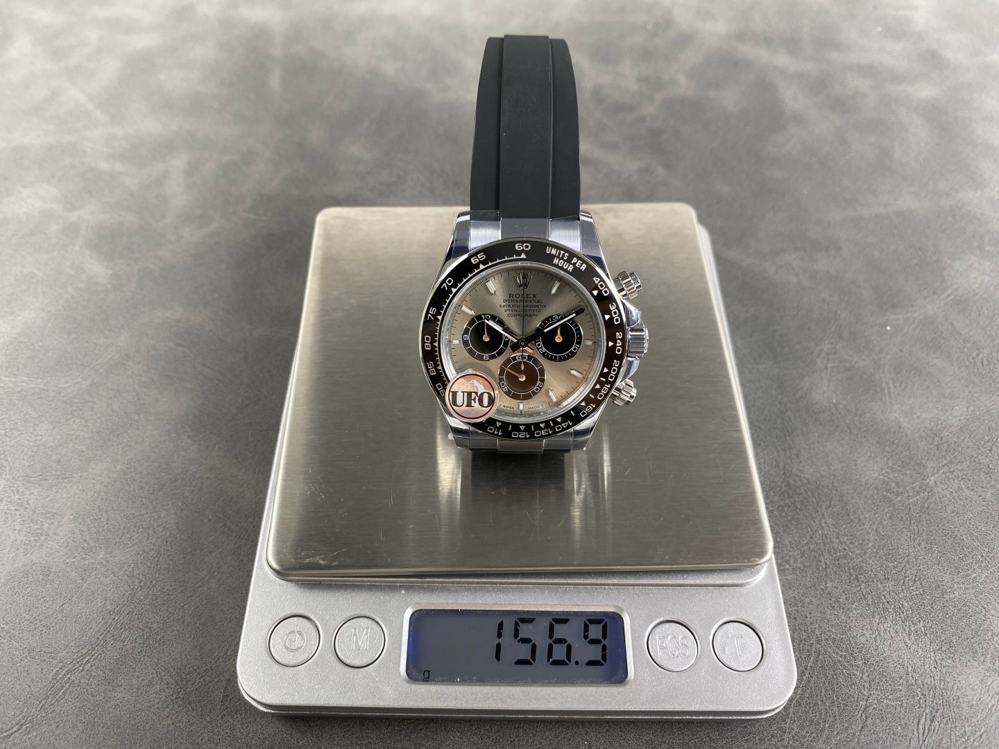 Daytona 126519 UFO 1:1 Best Edition Gray/Black Dial on Oysterflex Strap UF4131 (Free Sprung)