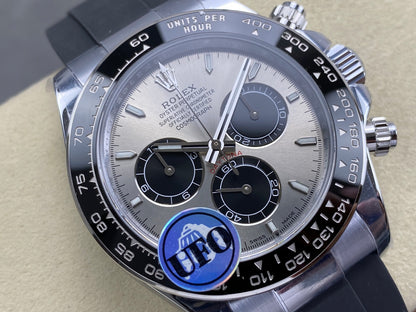 Daytona 126519 UFO 1:1 Best Edition Gray/Black Dial on Oysterflex Strap UF4131 (Free Sprung)