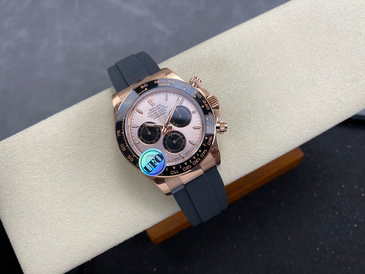 Daytona 126515 UFO 1:1 Best Edition RG/Black Dial on Oysterflex Strap UF4131 (Free Sprung)