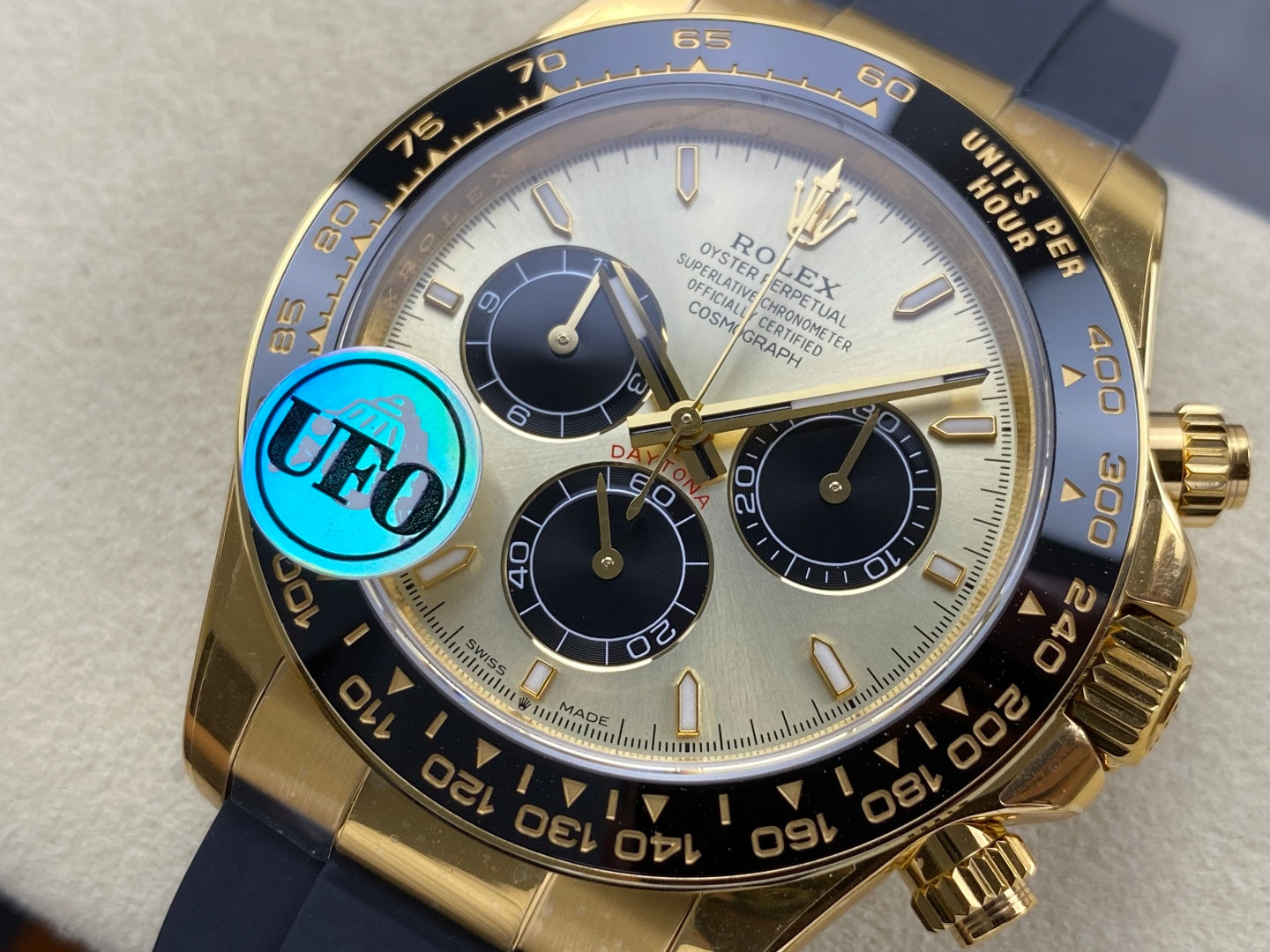 Daytona 126518 UFO 1:1 Best Edition YG Dial on Oysterflex Strap UF4131 (Free Sprung)
